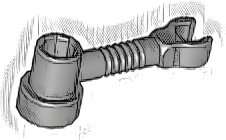 Bar 1 x 3 with Clip and Stud Holder (Robot Arm)