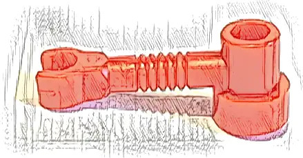 Bar 1 x 3 with Clip and Stud Holder (Robot Arm)