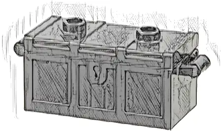 Container, Treasure Chest with Slots in Back and (Same Color) Flat Lid (4738a / 80835)