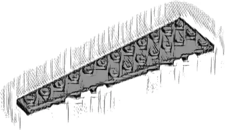 Wedge, Plate 12 x 3 Left