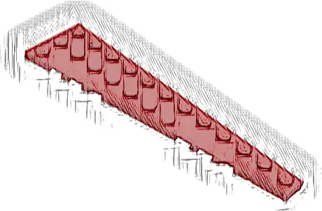 Wedge, Plate 12 x 3 Right
