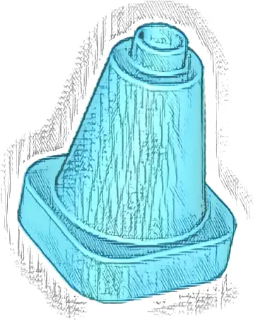 Duplo Cone 2 x 2 x 2 Square Base