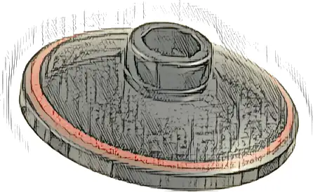 Dish 2 x 2 Inverted (Radar) with Red Ring Pattern