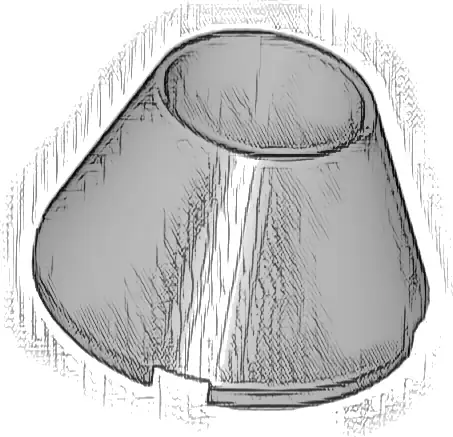 Cone 4 x 4 x 2 Hollow No Studs