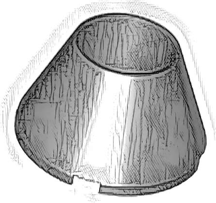 Cone 4 x 4 x 2 Hollow No Studs