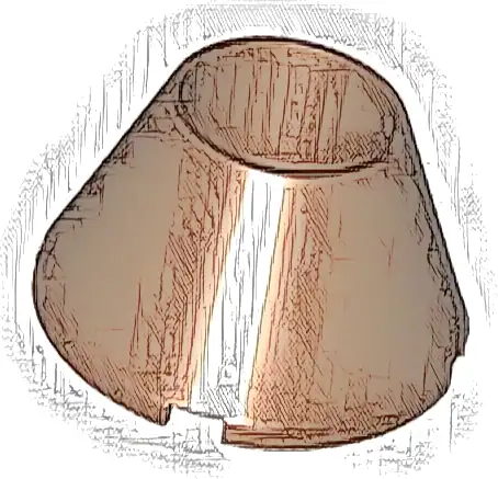 Cone 4 x 4 x 2 Hollow No Studs