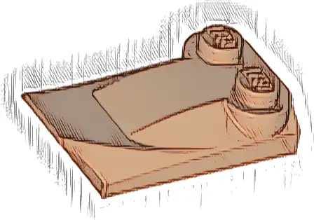 Slope, Curved 3 x 2 x 2/3 with 2 Studs, Wing End