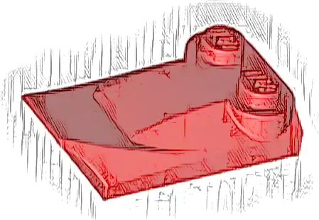 Slope, Curved 3 x 2 x 2/3 with 2 Studs, Wing End