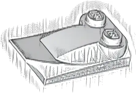 Slope, Curved 3 x 2 x 2/3 with 2 Studs, Wing End