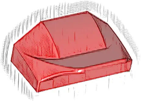 Slope, Curved 1 x 2 x 2/3 Wing End