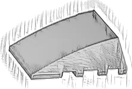 Wedge 4 x 4 Triple Curved No Studs