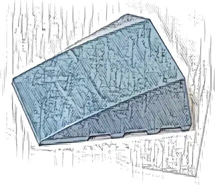 Wedge 4 x 4 Triple Curved No Studs