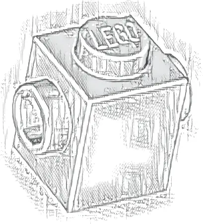 Brick, Modified 1 x 1 with Studs on 2 Sides, Opposite