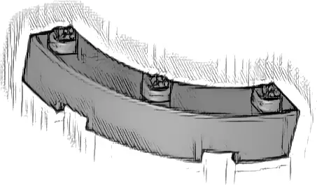 Brick, Round Corner 4 x 4 Macaroni with 3 Studs