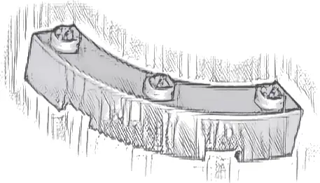 Brick, Round Corner 4 x 4 Macaroni with 3 Studs