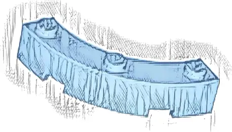 Brick, Round Corner 4 x 4 Macaroni with 3 Studs