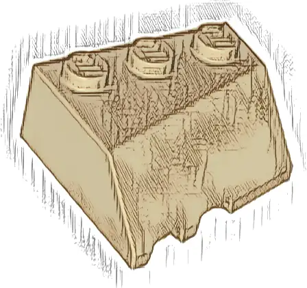 Wedge 3 x 3 Sloped Right