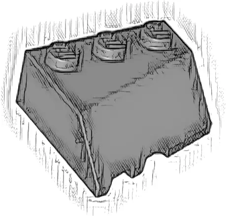 Wedge 3 x 3 Sloped Right