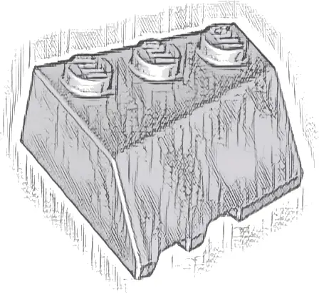 Wedge 3 x 3 Sloped Right