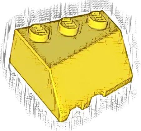 Wedge 3 x 3 Sloped Right