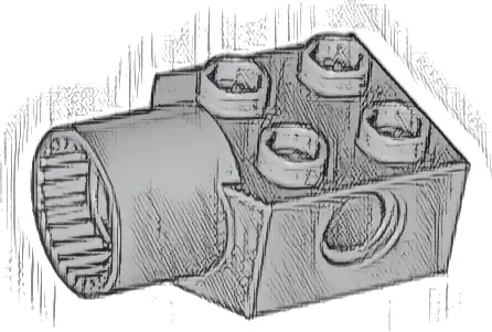 Technic, Brick Modified 2 x 2 with Pin Hole and Rotation Joint Socket