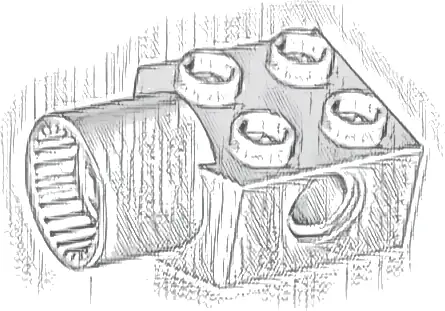 Technic, Brick Modified 2 x 2 with Pin Hole and Rotation Joint Socket