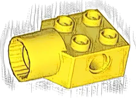 Technic, Brick Modified 2 x 2 with Pin Hole and Rotation Joint Socket