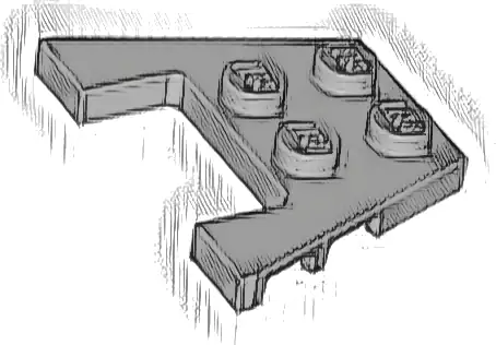Wedge, Plate 3 x 4 with Stud Notches