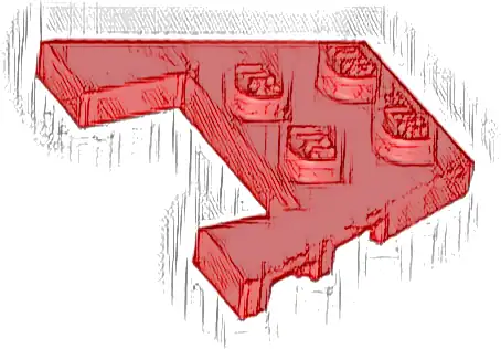 Wedge, Plate 3 x 4 with Stud Notches
