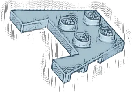 Wedge, Plate 3 x 4 with Stud Notches