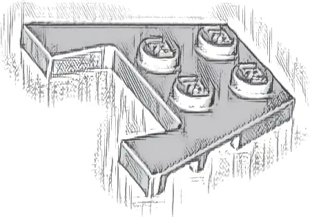 Wedge, Plate 3 x 4 with Stud Notches