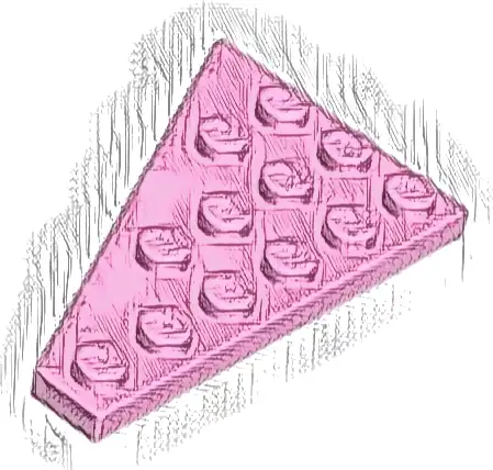 Wedge, Plate 6 x 4 Right