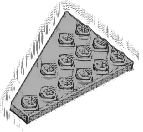 Wedge, Plate 6 x 4 Right