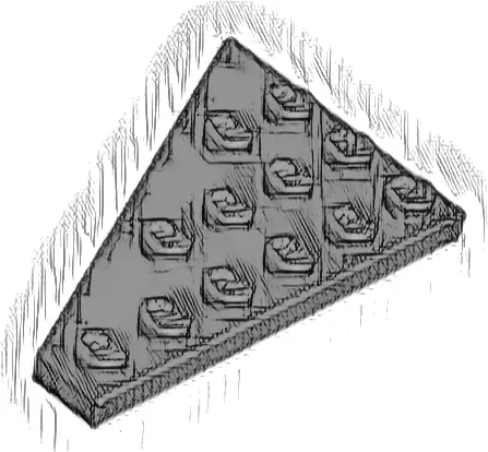 Wedge, Plate 6 x 4 Right