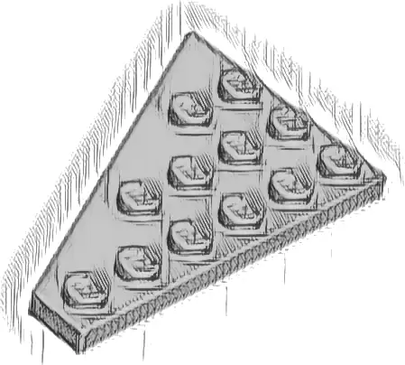 Wedge, Plate 6 x 4 Right