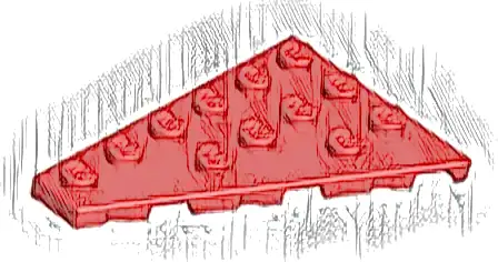 Wedge, Plate 6 x 4 Left