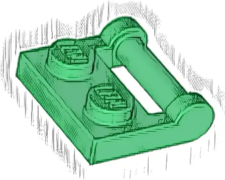 Plate, Modified 1 x 2 with Bar Handle on Side - Closed Ends