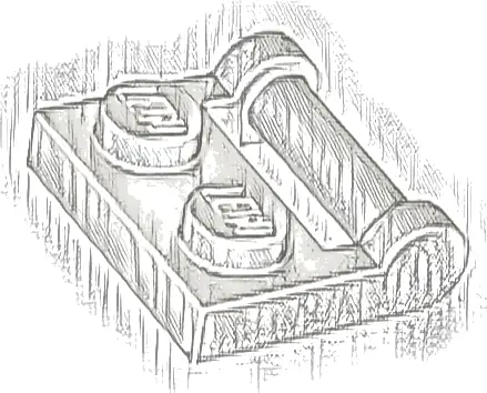 Plate, Modified 1 x 2 with Bar Handle on Side - Closed Ends