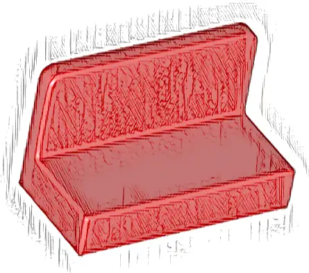 Panel 1 x 2 x 1 with Rounded Corners