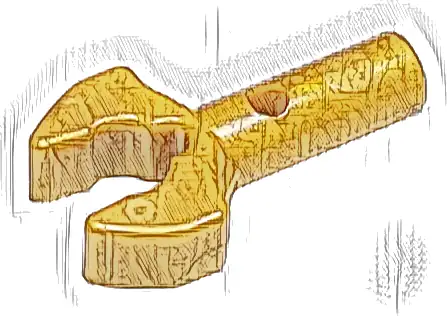 Bar   1L with Clip Mechanical Claw - Cut Edges and Hole on Side