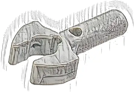 Bar   1L with Clip Mechanical Claw - Cut Edges and Hole on Side