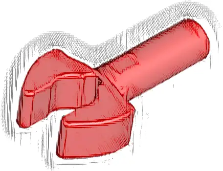 Bar   1L with Clip Mechanical Claw - Cut Edges and Hole on Side