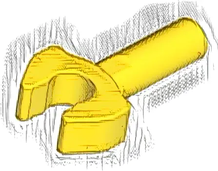 Bar   1L with Clip Mechanical Claw - Cut Edges and Hole on Side