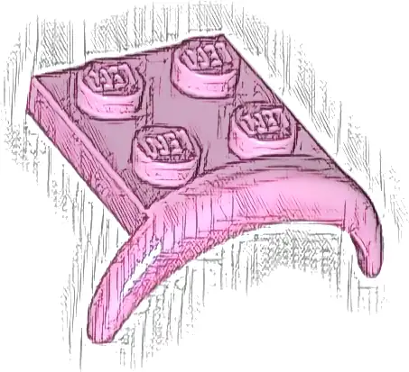 Vehicle, Mudguard 3 x 3 x 1 with Arch Round