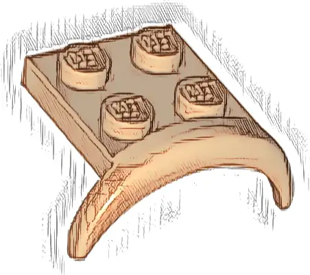 Vehicle, Mudguard 3 x 3 x 1 with Arch Round