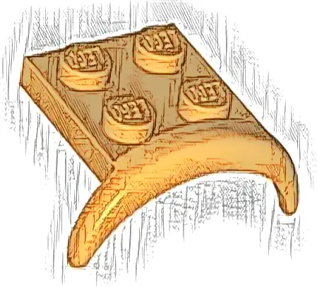 Vehicle, Mudguard 3 x 3 x 1 with Arch Round