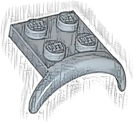 Vehicle, Mudguard 3 x 3 x 1 with Arch Round