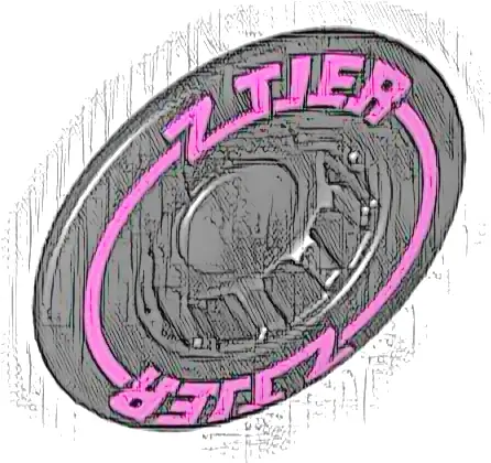 Wheel Cover 10 Spoke Recessed with Dark Pink 'Z TIER' and Circle Pattern