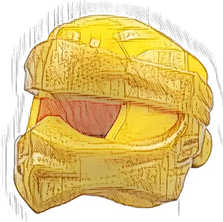 Minifigure, Headgear Ninjago Wrap Type 9 with Molded Pearl Gold Wraps and Knot Pattern