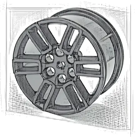 Wheel 56mm D. x 34mm Technic Racing Medium, 6 Pin Holes, Axle Hole, Open Spokes
